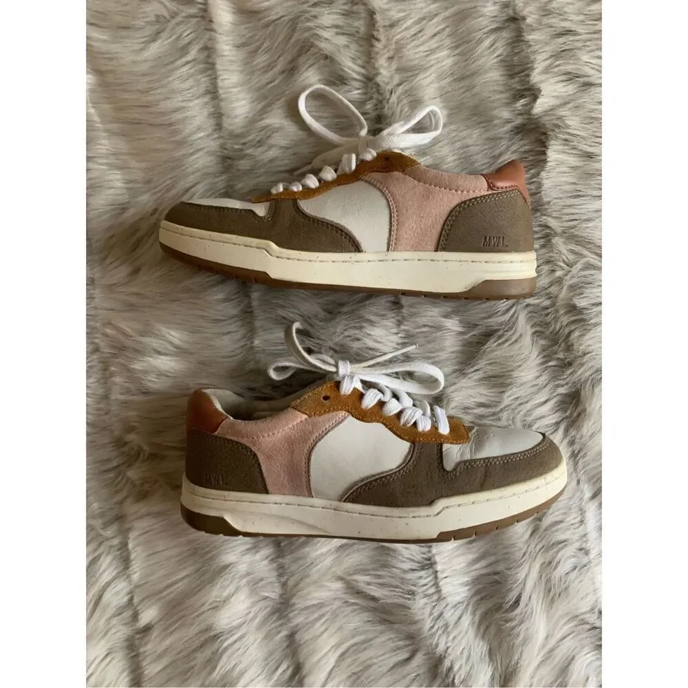 Madewell size 6.5M Court Sneakers in Nubuck and Recycled Leather